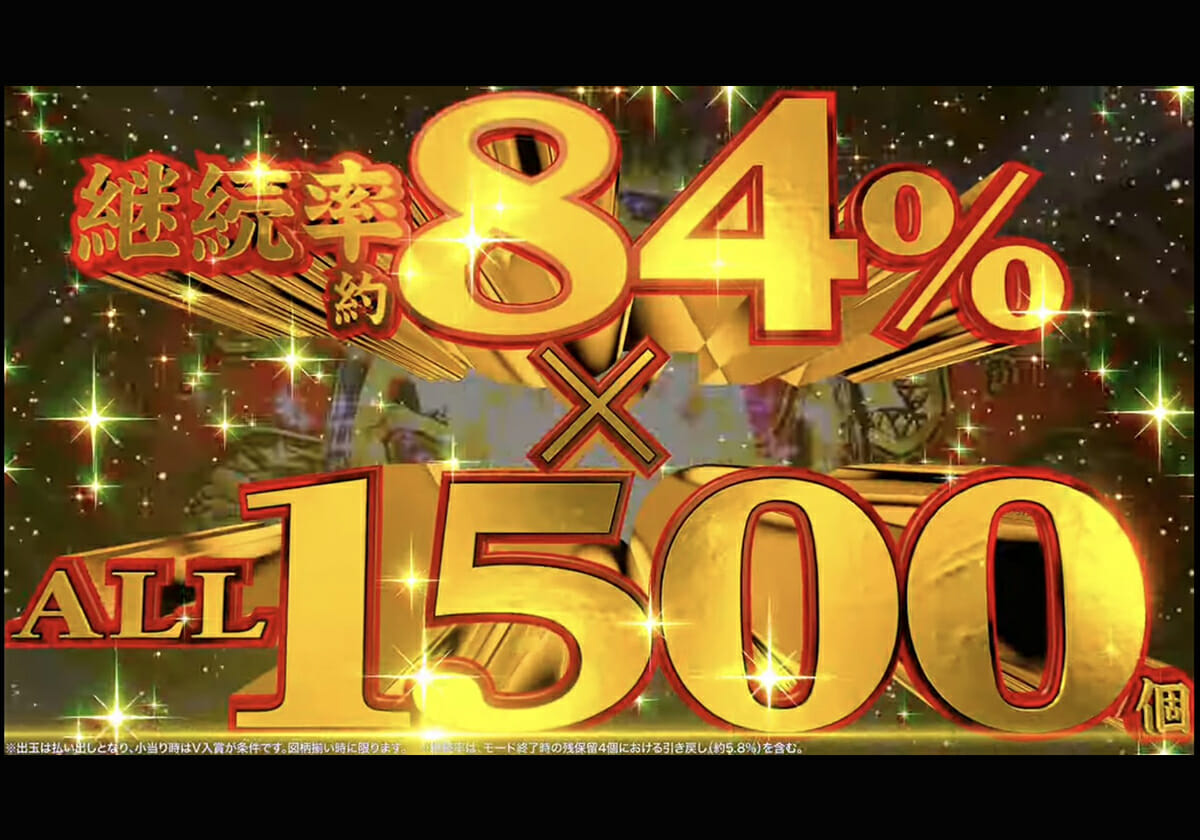 【新台パチンコ】ALL1500発×継続率84%を実現…「超極上RUSH」へ熱視線!!の画像1