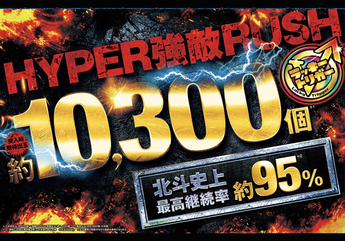 【サミー新台パチンコ】甘デジ帯ながら「突入時点に万発超え」が可能？「北斗の拳×ラッキートリガー」の詳細が明らかに！の画像1